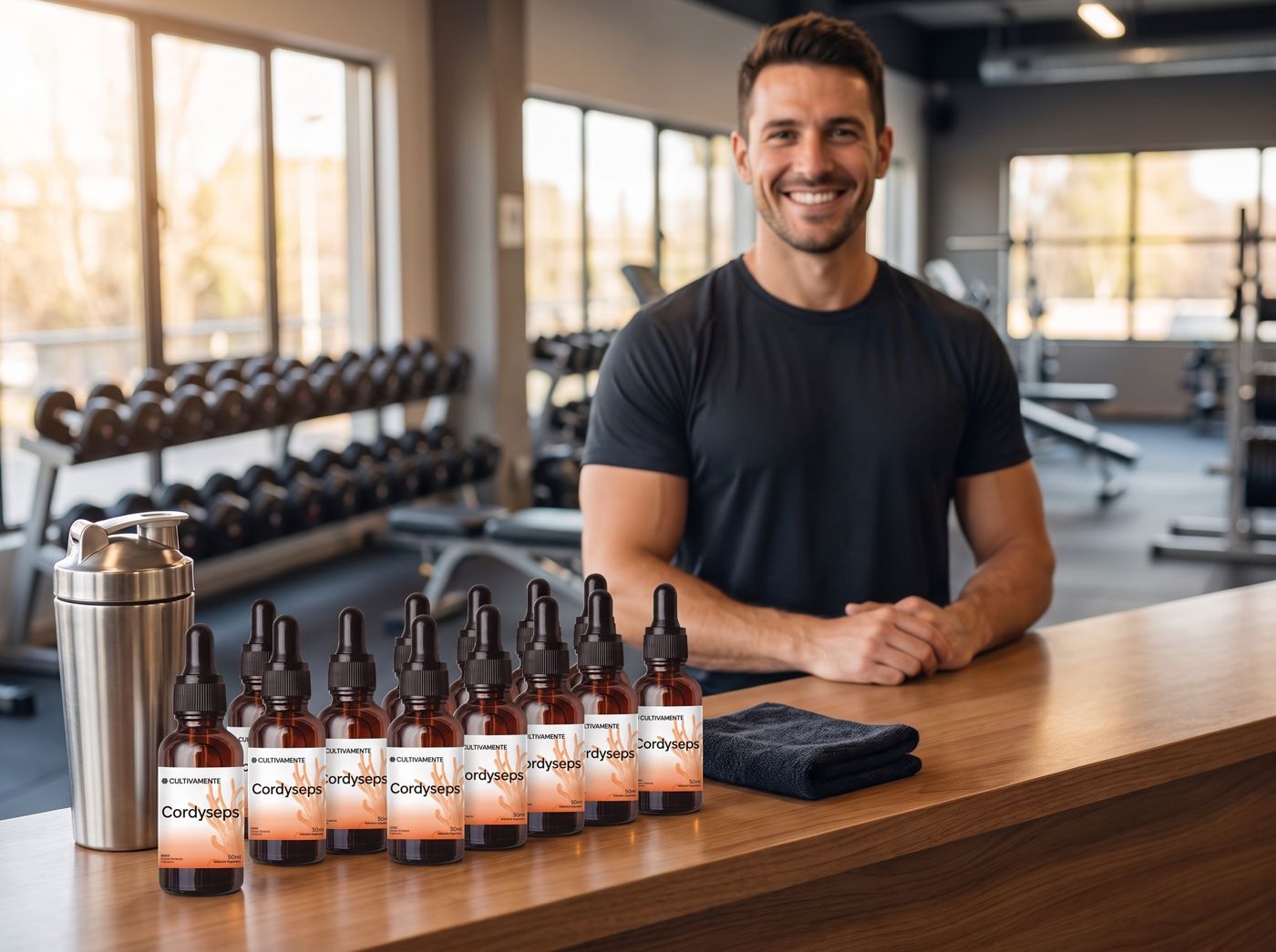Gimnasio con extractos Cultivamente en la recepción